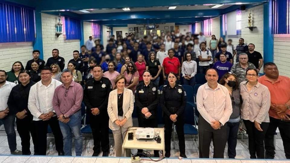 Promueve Seguridad Pública valores y prevención de delitos entre estudiantes del Cetmar en Guaymas